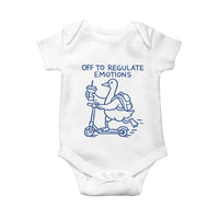 Funny Goose Psychologist Baby Onesie Off To Regulate Emotions Mental Health Counselor