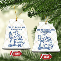 Funny Goose Psychologist Ceramic Ornament Off To Regulate Emotions Mental Health Counselor