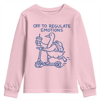 Funny Goose Psychologist Youth Sweatshirt Off To Regulate Emotions Mental Health Counselor