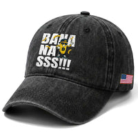 Banana Lovers Washed Cotton Baseball Cap Funny Bananas Vintage Style