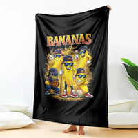 Funny Bananas Throw Blanket Lets Go Banana Cute Banana Lovers Bootleg