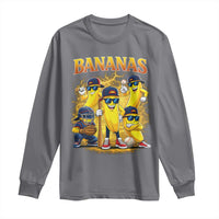 Funny Bananas Long Sleeve Shirt Lets Go Banana Cute Banana Lovers Bootleg