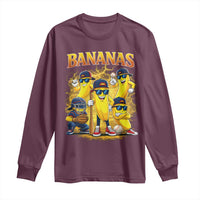 Funny Bananas Long Sleeve Shirt Lets Go Banana Cute Banana Lovers Bootleg