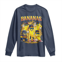 Funny Bananas Long Sleeve Shirt Lets Go Banana Cute Banana Lovers Bootleg