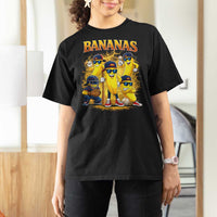 Funny Bananas T Shirt For Women Lets Go Banana Cute Banana Lovers Bootleg