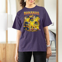 Funny Bananas T Shirt For Women Lets Go Banana Cute Banana Lovers Bootleg