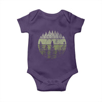 Retro Forest Trees Outdoors Nature Baby Onesie Vintage Wildlife - Wonder Print Shop