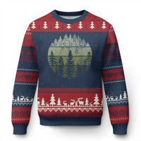 Retro Forest Trees Outdoors Nature Ugly Christmas Sweater Vintage Wildlife - Wonder Print Shop