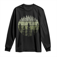 Retro Forest Trees Outdoors Nature Long Sleeve Shirt Vintage Wildlife - Wonder Print Shop