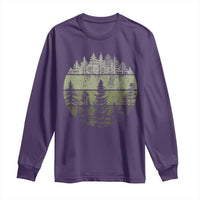 Retro Forest Trees Outdoors Nature Long Sleeve Shirt Vintage Wildlife - Wonder Print Shop
