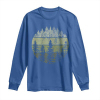 Retro Forest Trees Outdoors Nature Long Sleeve Shirt Vintage Wildlife - Wonder Print Shop