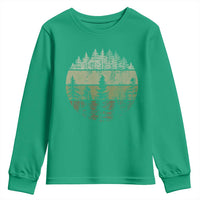 Retro Forest Trees Outdoors Nature Youth Sweatshirt Vintage Wildlife - Wonder Print Shop