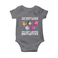 When Someone Attacks One Party Member D20 Dice LGBTQ Ally Baby Onesie - Wonder Print Shop