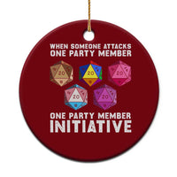 When Someone Attacks One Party Member D20 Dice LGBTQ Ally Ceramic Ornament - Wonder Print Shop