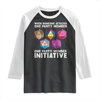 When Someone Attacks One Party Member D20 Dice LGBTQ Ally Raglan Shirt - Wonder Print Shop