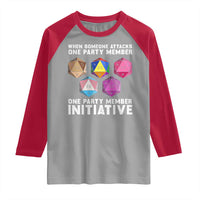 When Someone Attacks One Party Member D20 Dice LGBTQ Ally Raglan Shirt - Wonder Print Shop