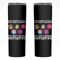 When Someone Attacks One Party Member D20 Dice LGBTQ Ally Skinny Tumbler - Wonder Print Shop