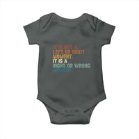 Retro Cory Booker Quotes Baby Onesie This is a Right or Wrong Moment Subtle FDT - Wonder Print Shop