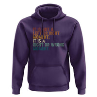 Retro Cory Booker Quotes Hoodie This is a Right or Wrong Moment Subtle FDT - Wonder Print Shop