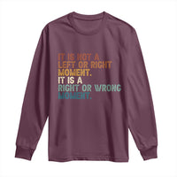 Retro Cory Booker Quotes Long Sleeve Shirt This is a Right or Wrong Moment Subtle FDT - Wonder Print Shop
