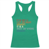 Retro Cory Booker Quotes Racerback Tank Top This is a Right or Wrong Moment Subtle FDT - Wonder Print Shop