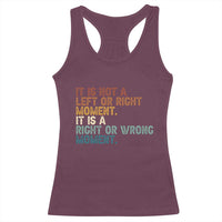 Retro Cory Booker Quotes Racerback Tank Top This is a Right or Wrong Moment Subtle FDT - Wonder Print Shop