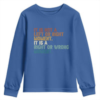 Retro Cory Booker Quotes Youth Sweatshirt This is a Right or Wrong Moment Subtle FDT - Wonder Print Shop