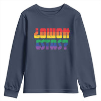 Como Estas Youth Sweatshirt Funny Spanish LGBT Pride Latinx Retro Queer Inclusive Gift - Wonder Print Shop