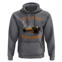 Funny Cigar Bourbon Lovers Hoodie I'll Be In The Backyard - Wonder Print Shop
