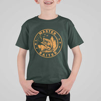 Master Baiter T Shirt For Kid Retro Bass Fishing Funny Fisher Fish Fisherman - Wonder Print Shop