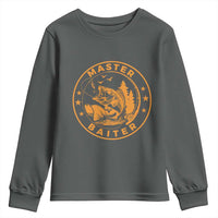 Master Baiter Youth Sweatshirt Retro Bass Fishing Funny Fisher Fish Fisherman - Wonder Print Shop