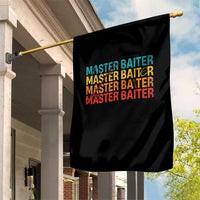 Master Baiter Garden Flag Retro Bass Fishing Funny Fish Fisherman - Wonder Print Shop