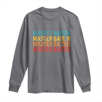 Master Baiter Long Sleeve Shirt Retro Bass Fishing Funny Fish Fisherman - Wonder Print Shop