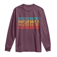 Master Baiter Long Sleeve Shirt Retro Bass Fishing Funny Fish Fisherman - Wonder Print Shop