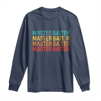 Master Baiter Long Sleeve Shirt Retro Bass Fishing Funny Fish Fisherman - Wonder Print Shop
