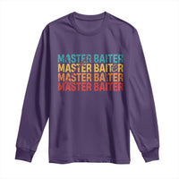 Master Baiter Long Sleeve Shirt Retro Bass Fishing Funny Fish Fisherman - Wonder Print Shop