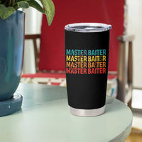 Master Baiter Tumbler Cup Retro Bass Fishing Funny Fish Fisherman - Wonder Print Shop