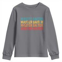 Master Baiter Youth Sweatshirt Retro Bass Fishing Funny Fish Fisherman - Wonder Print Shop