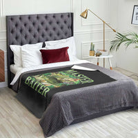 Master Baiter Throw Blanket Funny Bass Fishing Fisher Bootleg Graphic - Wonder Print Shop