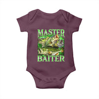 Master Baiter Baby Onesie Funny Bass Fishing Fisher Bootleg Graphic - Wonder Print Shop