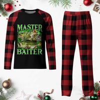 Master Baiter Plaid Pajama Set Funny Bass Fishing Fisher Bootleg Graphic - Wonder Print Shop
