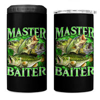 Master Baiter 4 in 1 Can Cooler Tumbler Funny Bass Fishing Fisher Bootleg Graphic - Wonder Print Shop