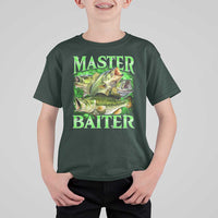 Master Baiter T Shirt For Kid Funny Bass Fishing Fisher Bootleg Graphic - Wonder Print Shop