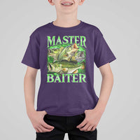 Master Baiter T Shirt For Kid Funny Bass Fishing Fisher Bootleg Graphic - Wonder Print Shop
