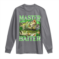 Master Baiter Long Sleeve Shirt Funny Bass Fishing Fisher Bootleg Graphic - Wonder Print Shop