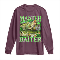 Master Baiter Long Sleeve Shirt Funny Bass Fishing Fisher Bootleg Graphic - Wonder Print Shop