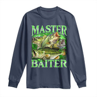 Master Baiter Long Sleeve Shirt Funny Bass Fishing Fisher Bootleg Graphic - Wonder Print Shop