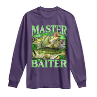 Master Baiter Long Sleeve Shirt Funny Bass Fishing Fisher Bootleg Graphic - Wonder Print Shop