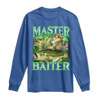 Master Baiter Long Sleeve Shirt Funny Bass Fishing Fisher Bootleg Graphic - Wonder Print Shop