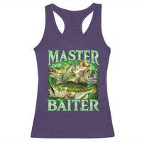 Master Baiter Racerback Tank Top Funny Bass Fishing Fisher Bootleg Graphic - Wonder Print Shop